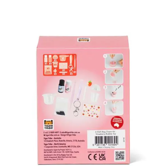 Bag Charm Kit - Strawberry Bubble Tea