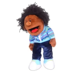 Black Boy moving mouth Hand Puppet