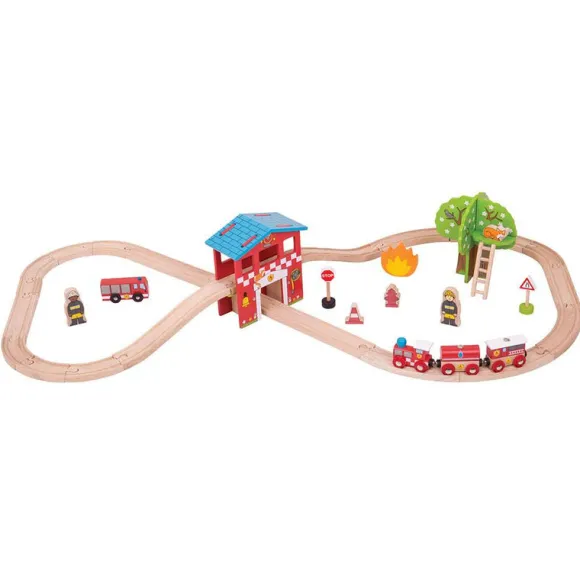 Fire Station Train Set