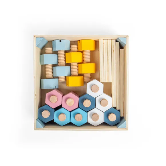 FSC® Certified Crate of Nuts & Bolts