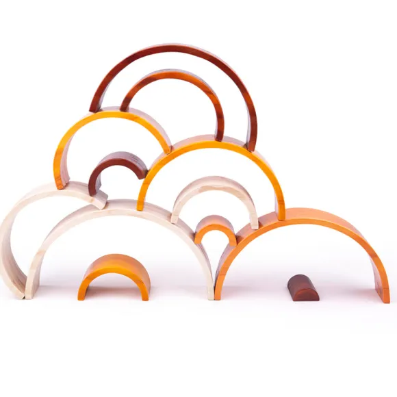 Natural Wooden Stacking Rainbow - Large