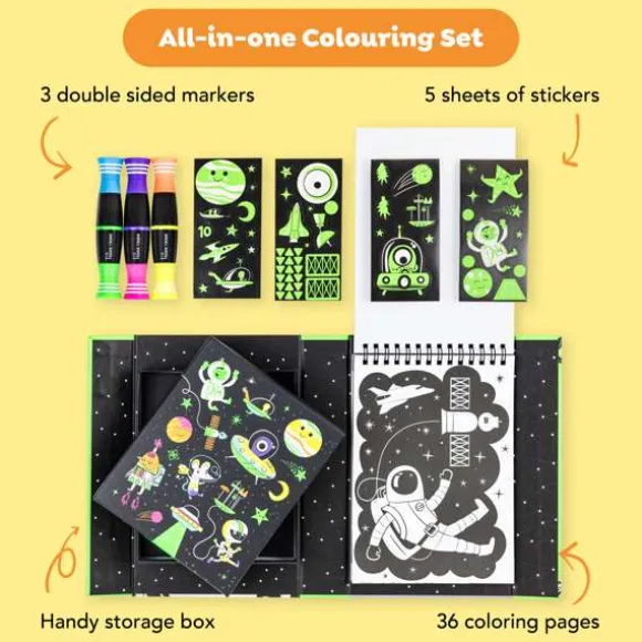 Neon Colouring Set - Outer Space