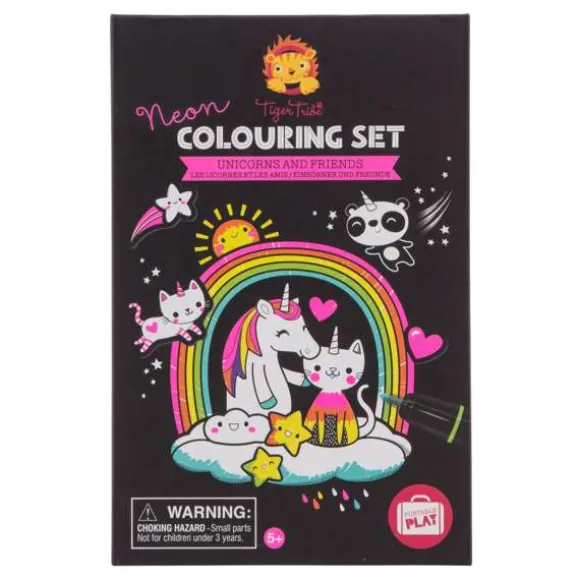 Neon Colouring Set - Unicorns and Friends