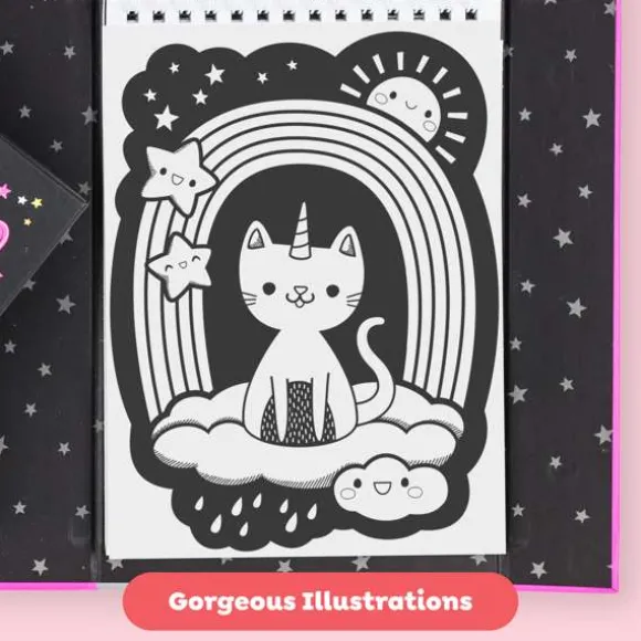 Neon Colouring Set - Unicorns and Friends