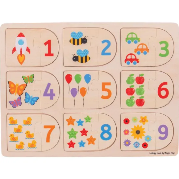 Picture and Number Matching Puzzle