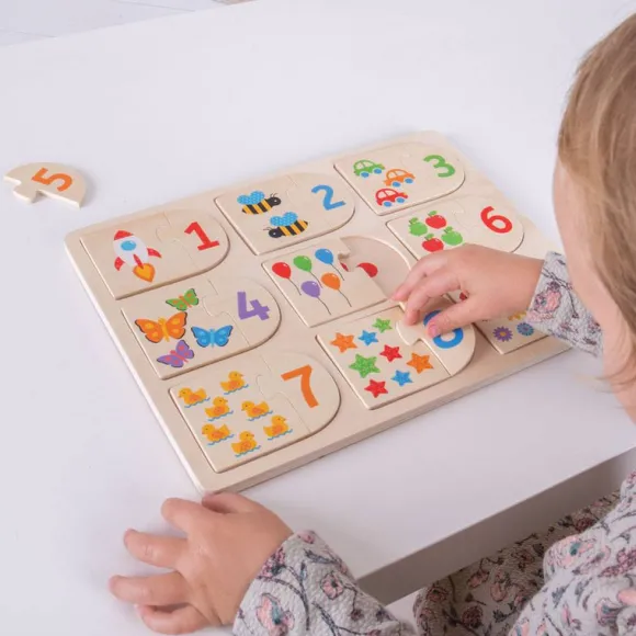 Picture and Number Matching Puzzle