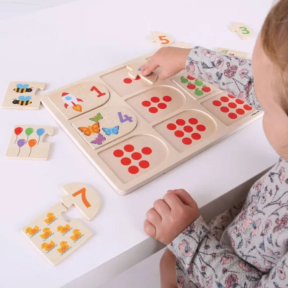 Picture and Number Matching Puzzle