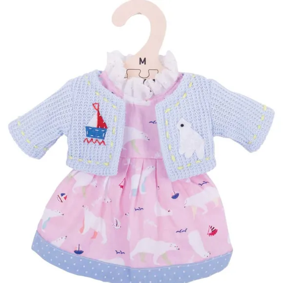 Polar Bear Pink Dress (for Size Medium Doll)