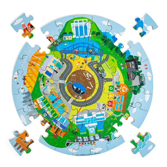 Recycling Circular Floor Puzzle (50pc)