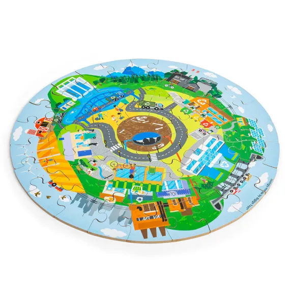 Recycling Circular Floor Puzzle (50pc)