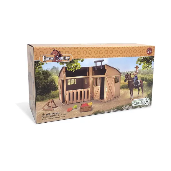 Rider & Accessories with Horse & Stable Box Set