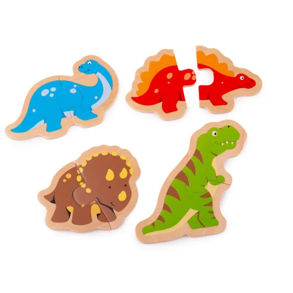 Two Piece Puzzles - Dinosaur
